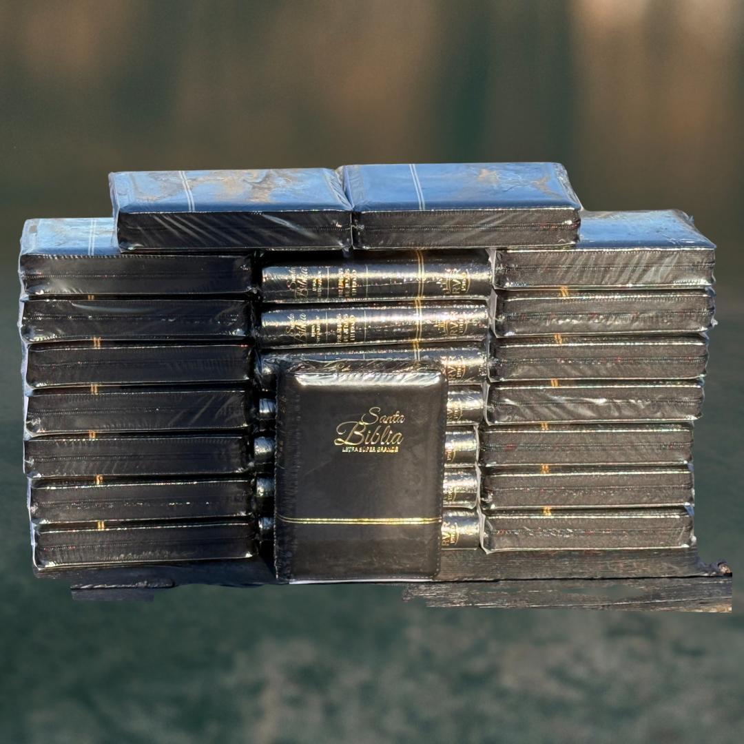 Santa Biblia Compacta Negra / Imitación Piel / Letra Grande - Caja de 24 unidades Santa Biblia Compacta Negra / Imitación Piel / Letra Grande - Caja de 24 unidades