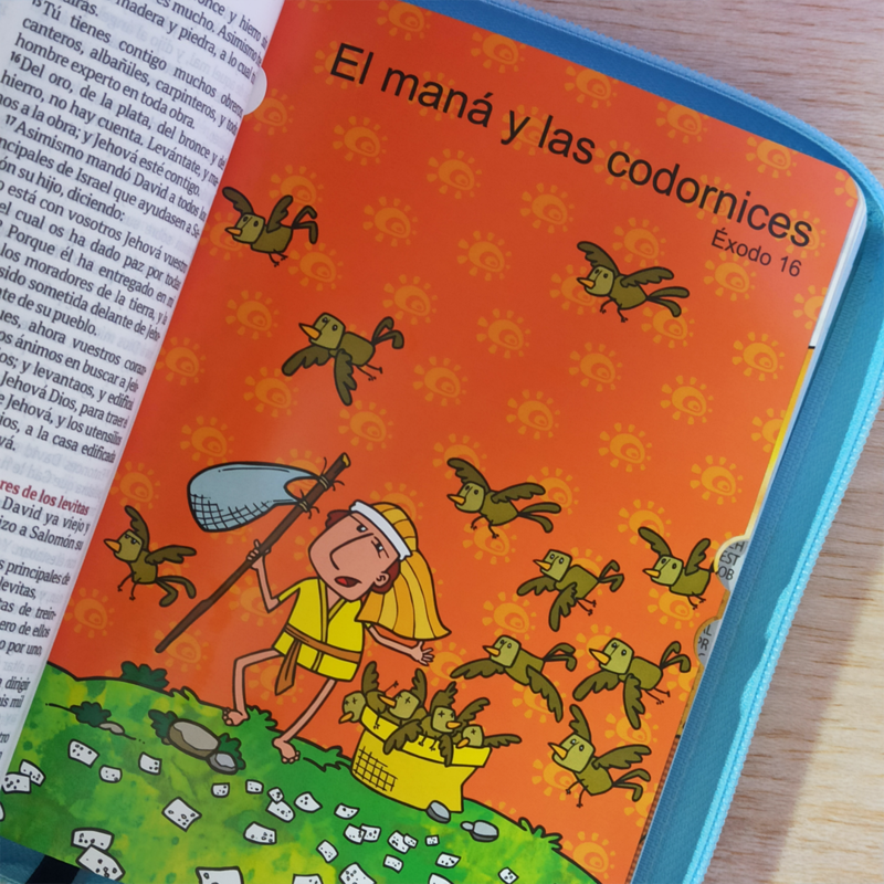Biblia Ilustrada para niños modelo color rosa