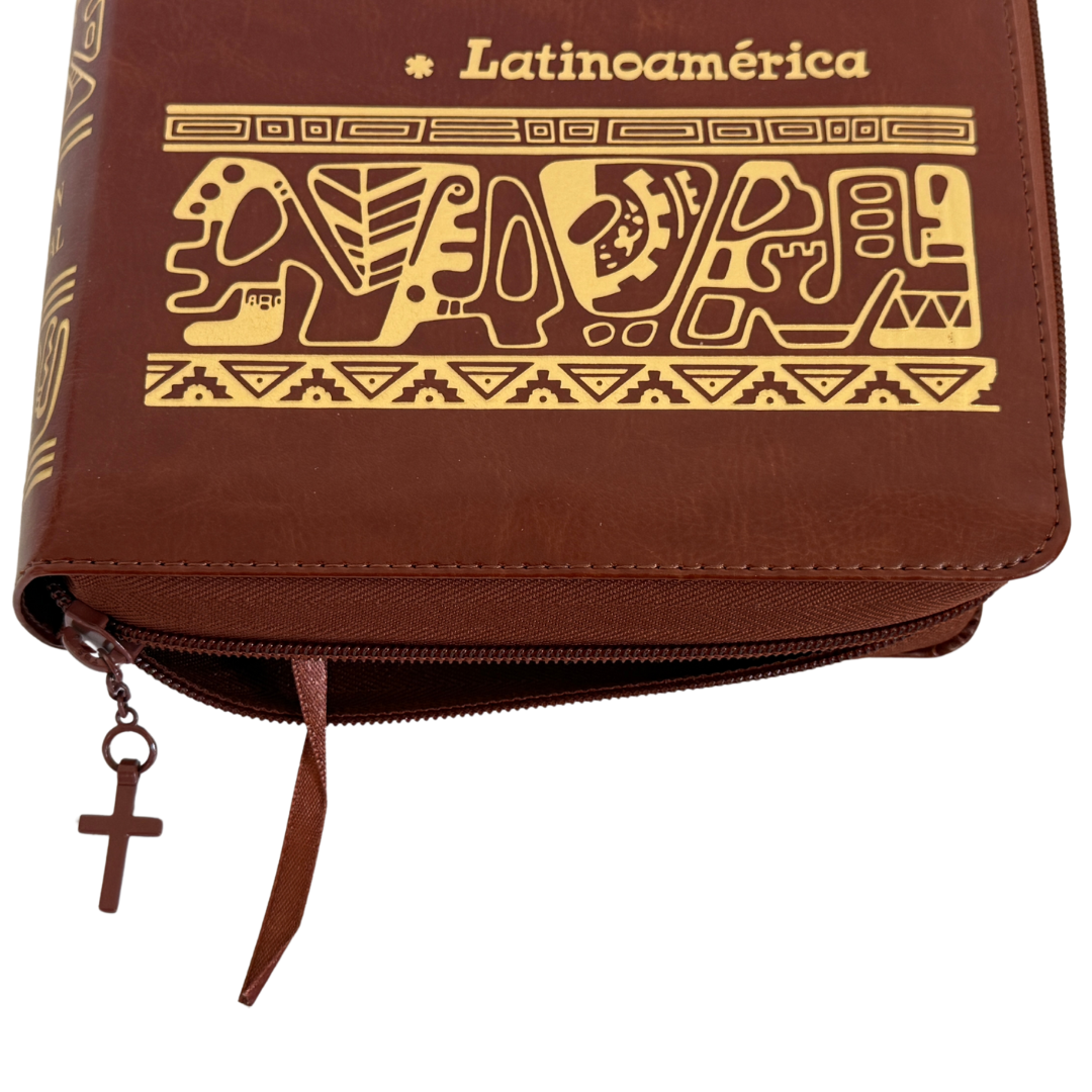 La Biblia Latinoamérica de Lujo Marrón / Letra Grande / Imitación piel / Cierre e Índice- Caja de 16 unidades La Biblia Latinoamérica de Lujo Marrón / Letra Grande / Imitación piel / Cierre e Índice- Caja de 16 unidades